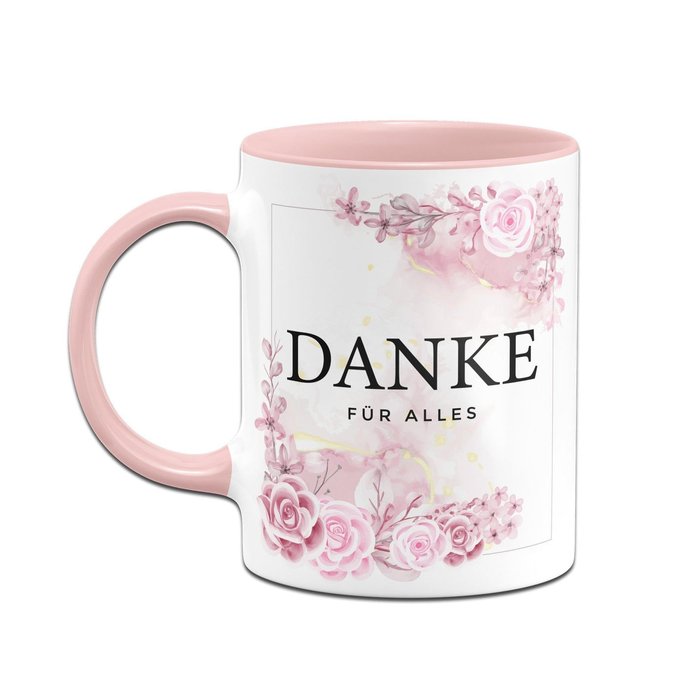 Bild: Tasse - Danke für alles - Blumen Aquarell Geschenkidee