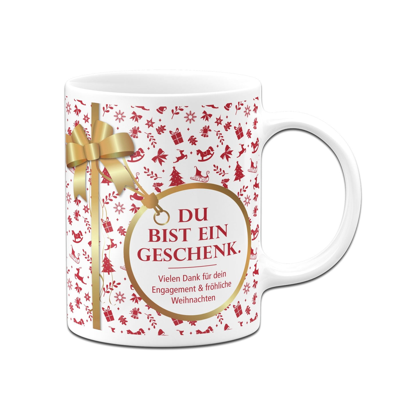 Bild: Tasse - Du bist ein Geschenk. - Weihnachten (Aufdruck weiß) Geschenkidee