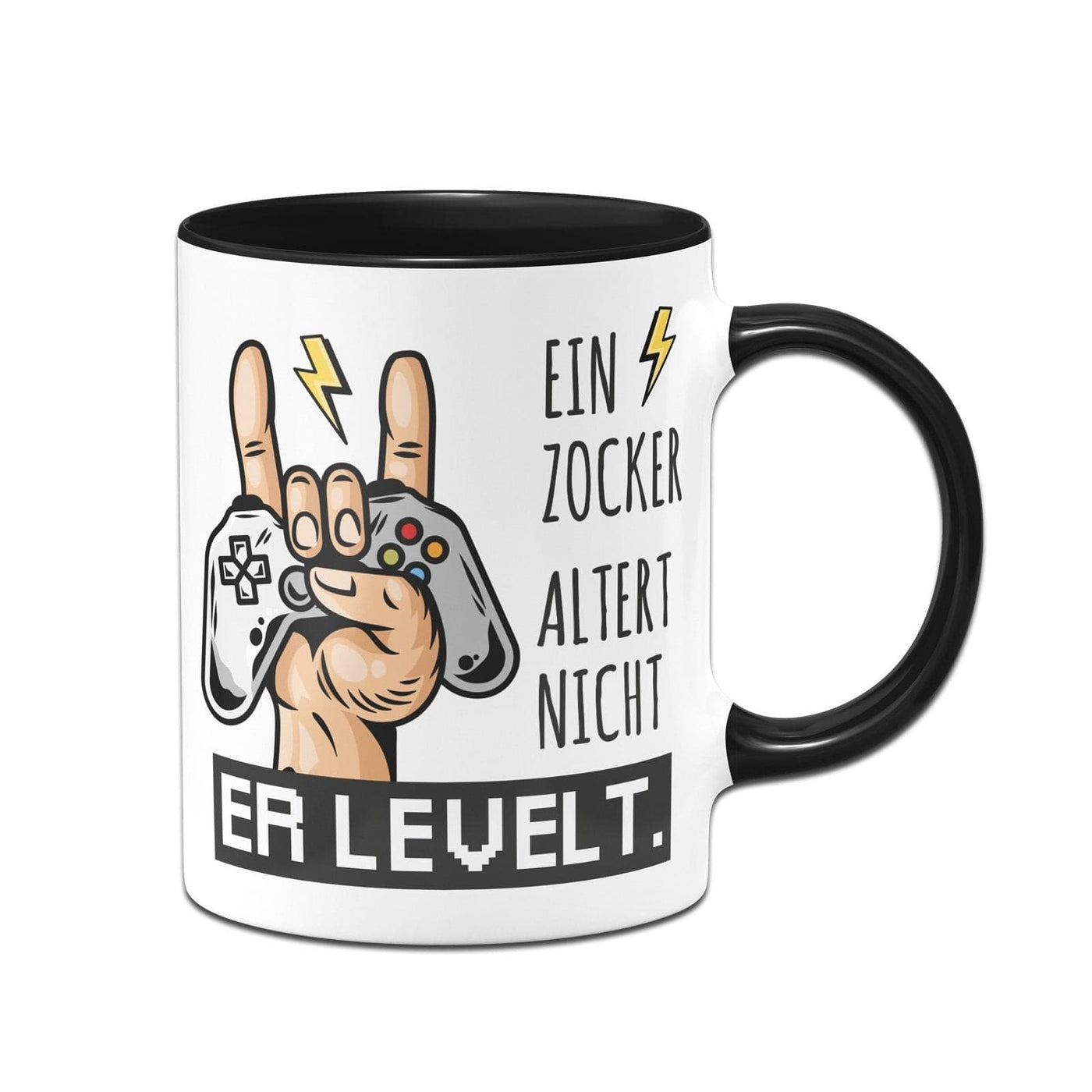 Bild: Tasse - Ein Zocker altert nicht er levelt. Geschenkidee