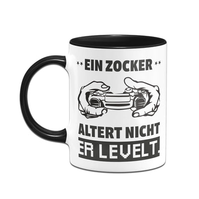 Bild: Tasse - Ein Zocker altert nicht er levelt. - V2 Geschenkidee