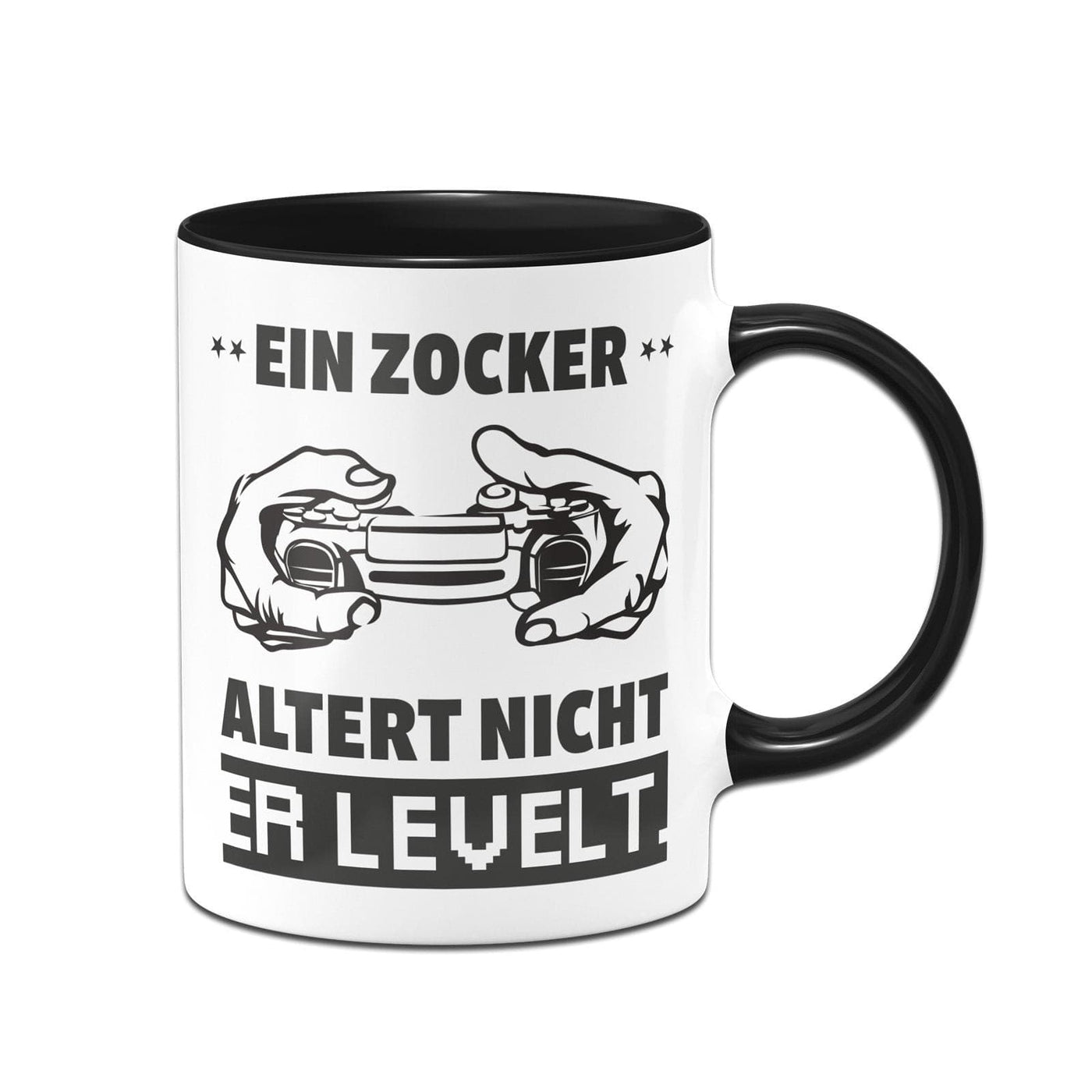 Bild: Tasse - Ein Zocker altert nicht er levelt. - V2 Geschenkidee