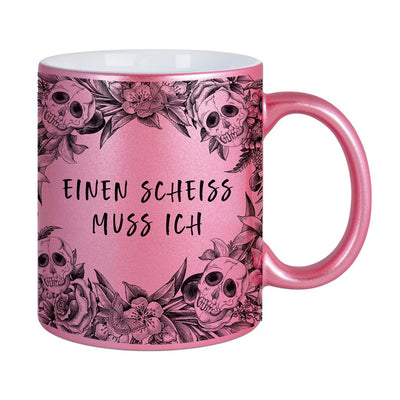 Bild: Tasse - Einen Scheiss muss ich - Skull Statement Metallic-Edition Geschenkidee