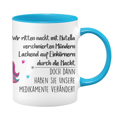 Bild: Einhorn Tasse - Wir ritten mit Nutella verschmierten Mündern Geschenkidee