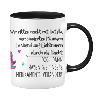 Bild: Einhorn Tasse - Wir ritten mit Nutella verschmierten Mündern Geschenkidee