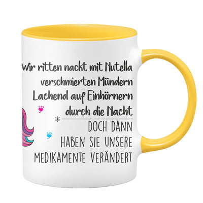 Bild: Einhorn Tasse - Wir ritten mit Nutella verschmierten Mündern Geschenkidee