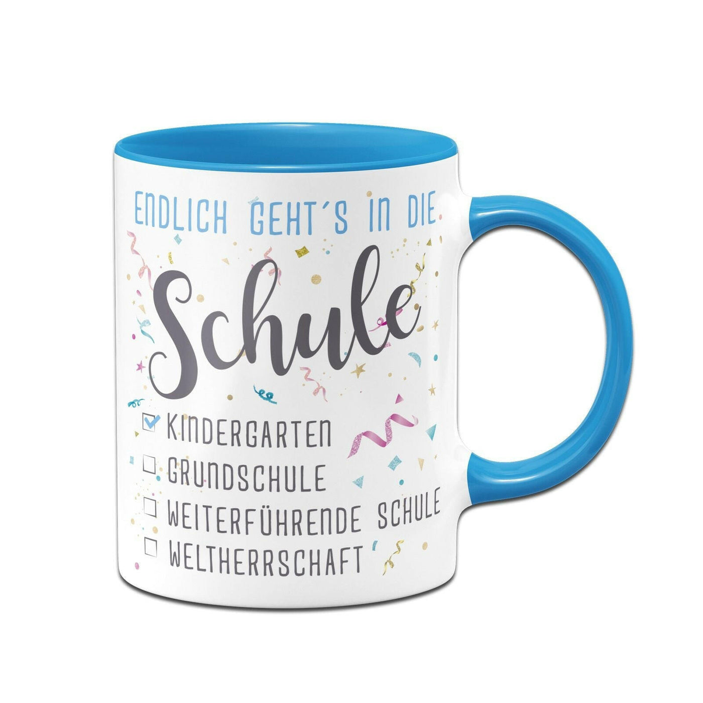 Bild: Tasse Einschulung - Endlich geht´s in die Schule Geschenkidee