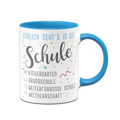 Bild: Tasse Einschulung - Endlich geht´s in die Schule Geschenkidee