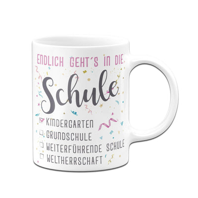 Bild: Tasse Einschulung - Endlich geht´s in die Schule Geschenkidee