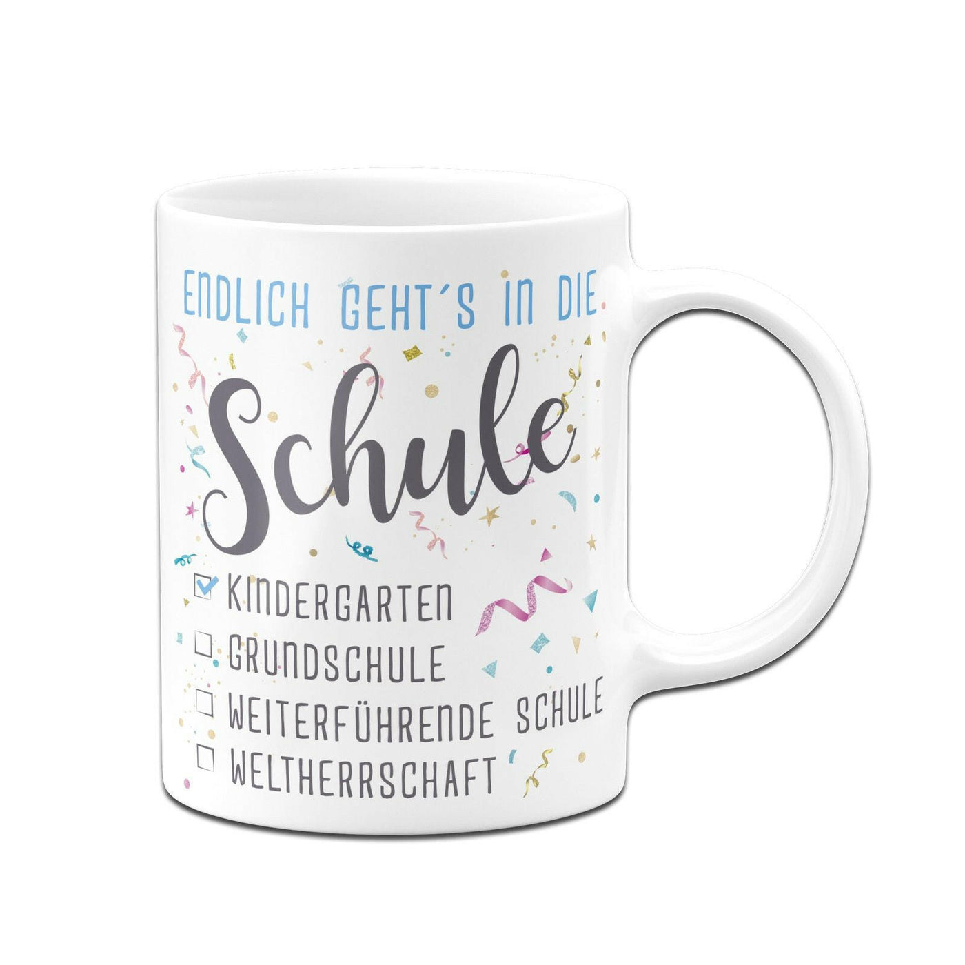 Bild: Tasse Einschulung - Endlich geht´s in die Schule Geschenkidee