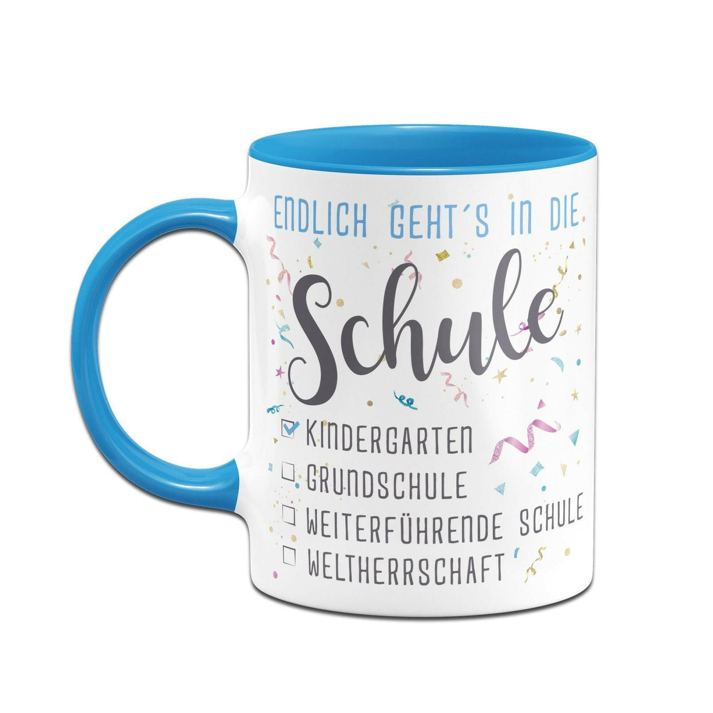 Bild: Tasse Einschulung - Endlich geht´s in die Schule Geschenkidee