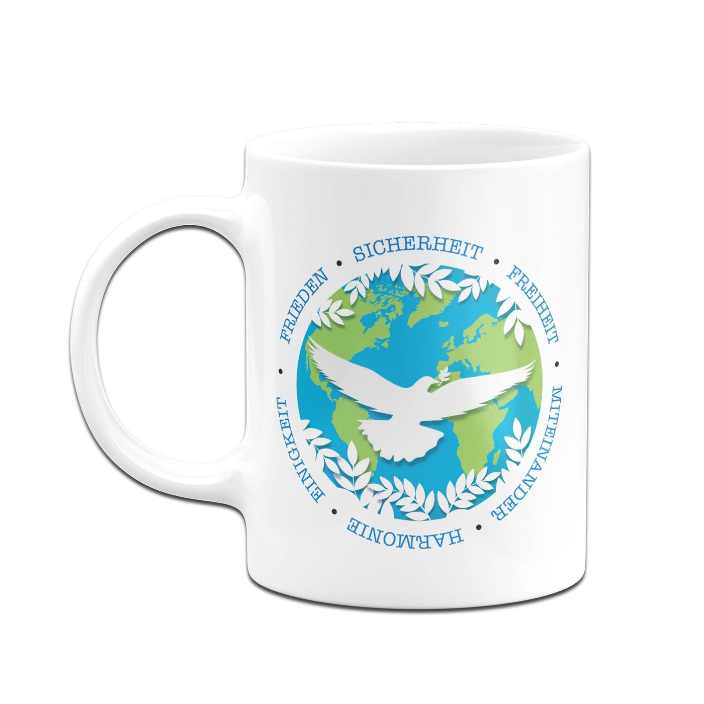 Bild: Tasse - Friedenstaube mit Weltkugel Geschenkidee