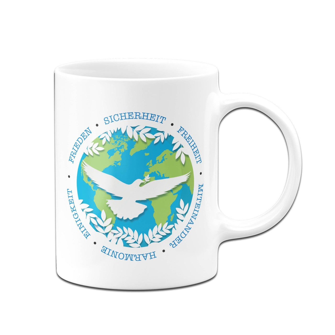 Bild: Tasse - Friedenstaube mit Weltkugel Geschenkidee