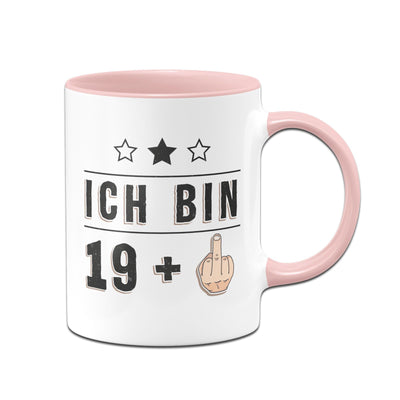 Bild: Tasse - Ich bin 19 + Mittelfinger Geschenkidee