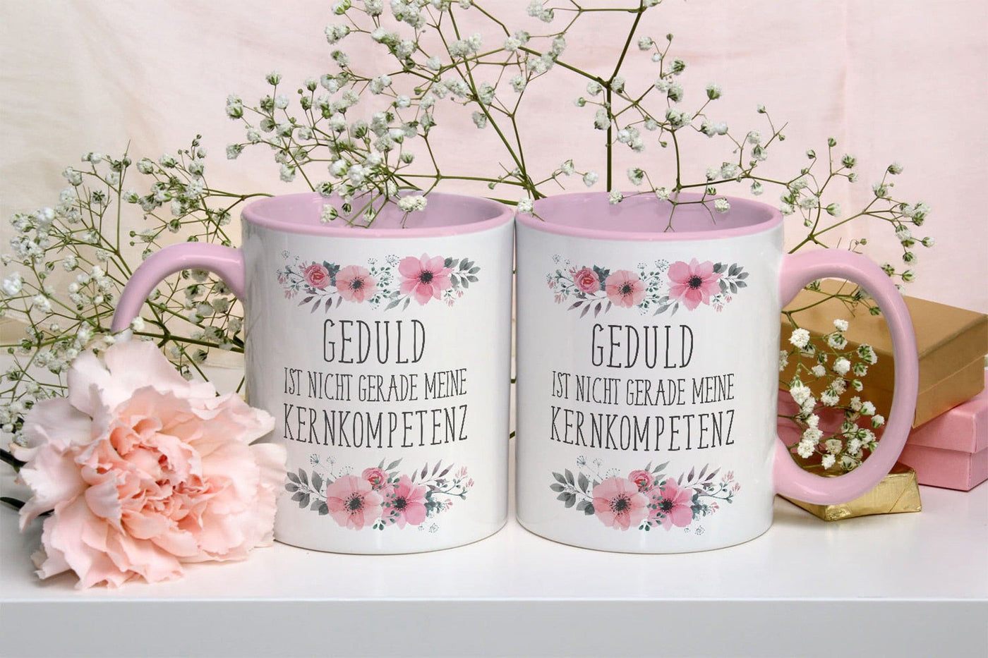 Bild: Tasse - Geduld ist nicht gerade meine Kernkompetenz - blumig Geschenkidee