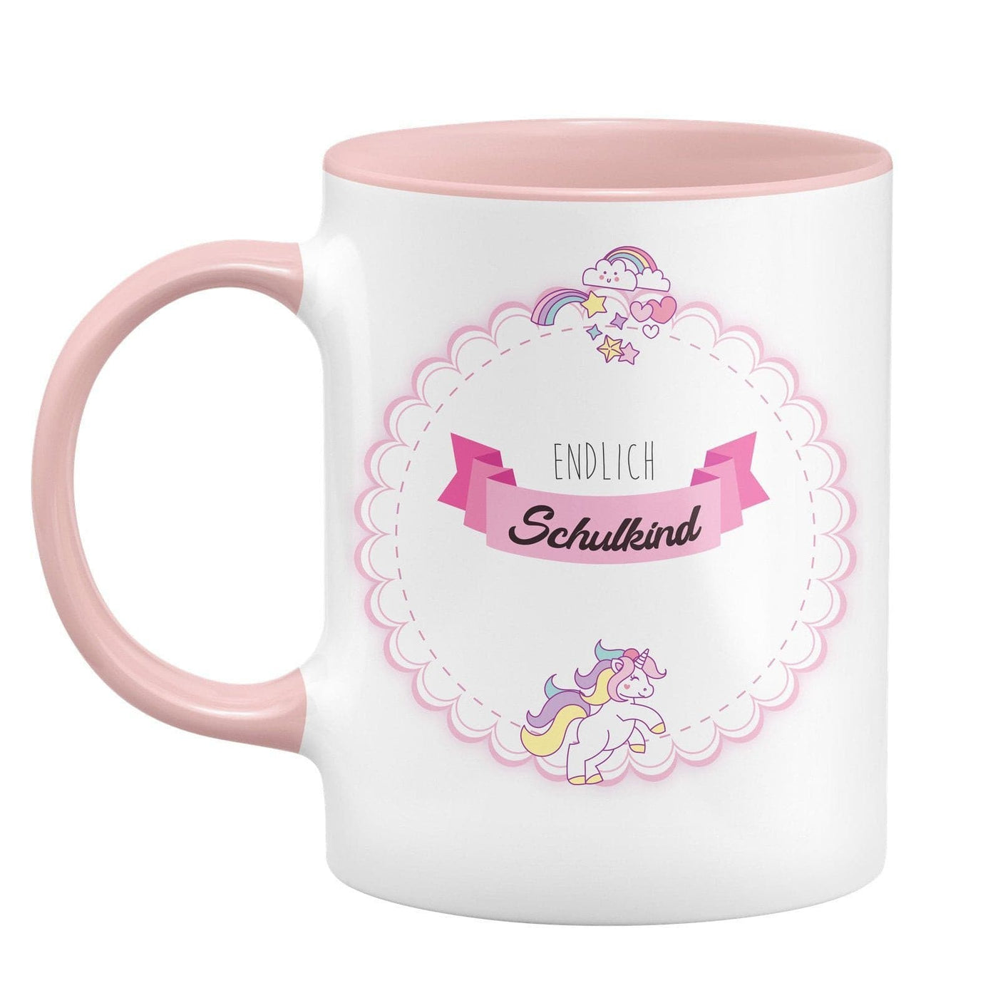 Bild: Einhorn Tasse - Endlich Schulkind Geschenkidee