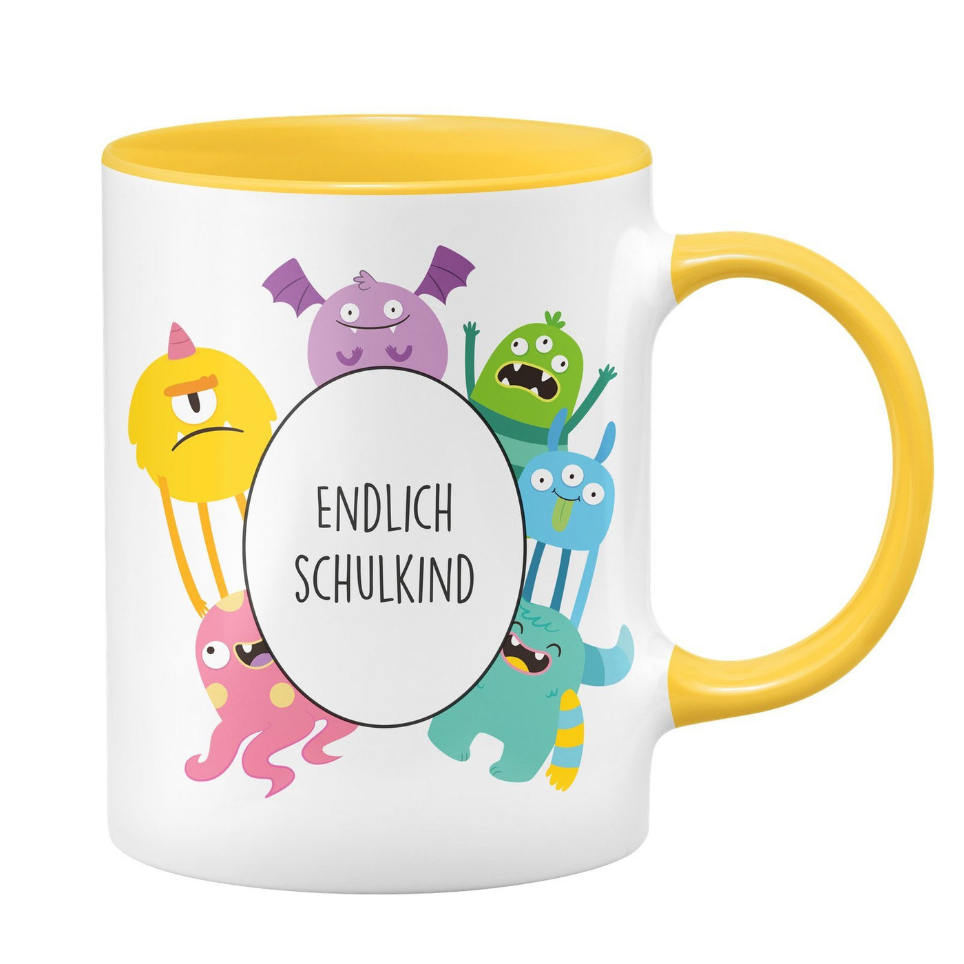 Bild: Monster Tasse - Endlich Schulkind Geschenkidee