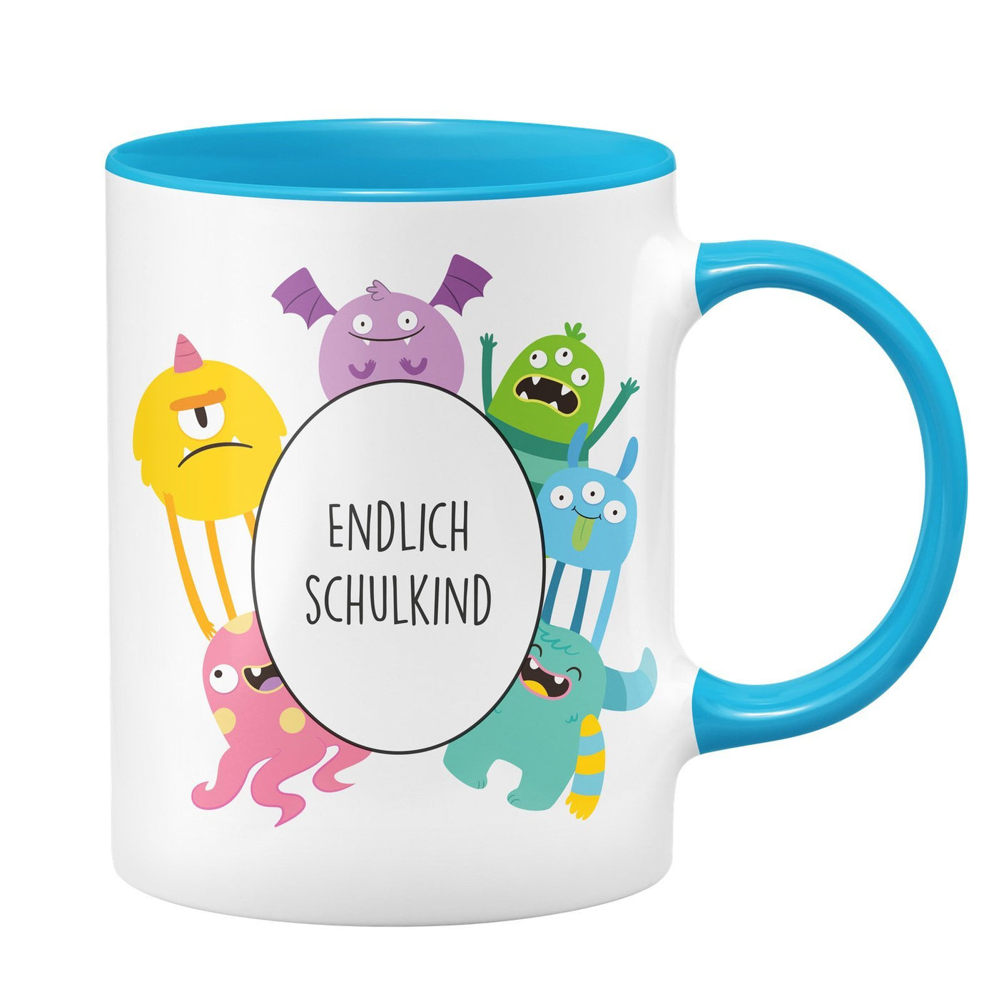 Bild: Monster Tasse - Endlich Schulkind Geschenkidee