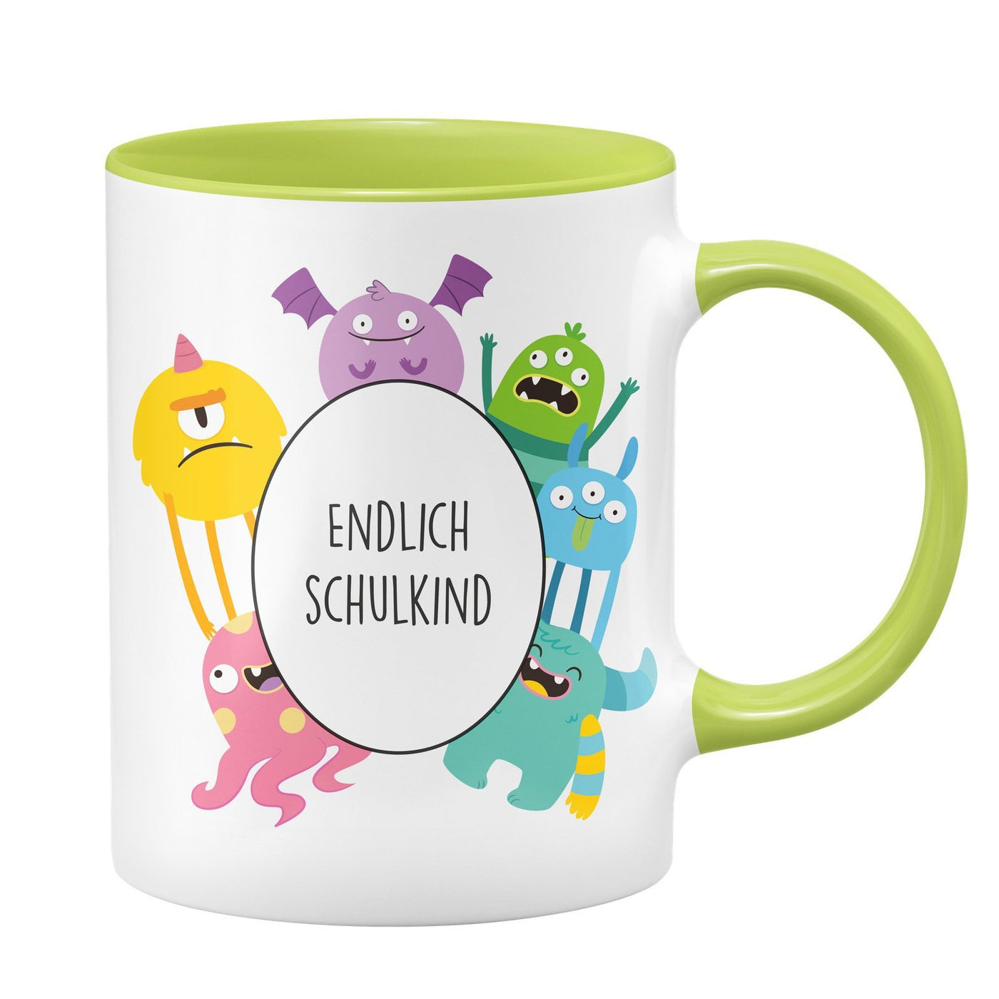 Bild: Monster Tasse - Endlich Schulkind Geschenkidee