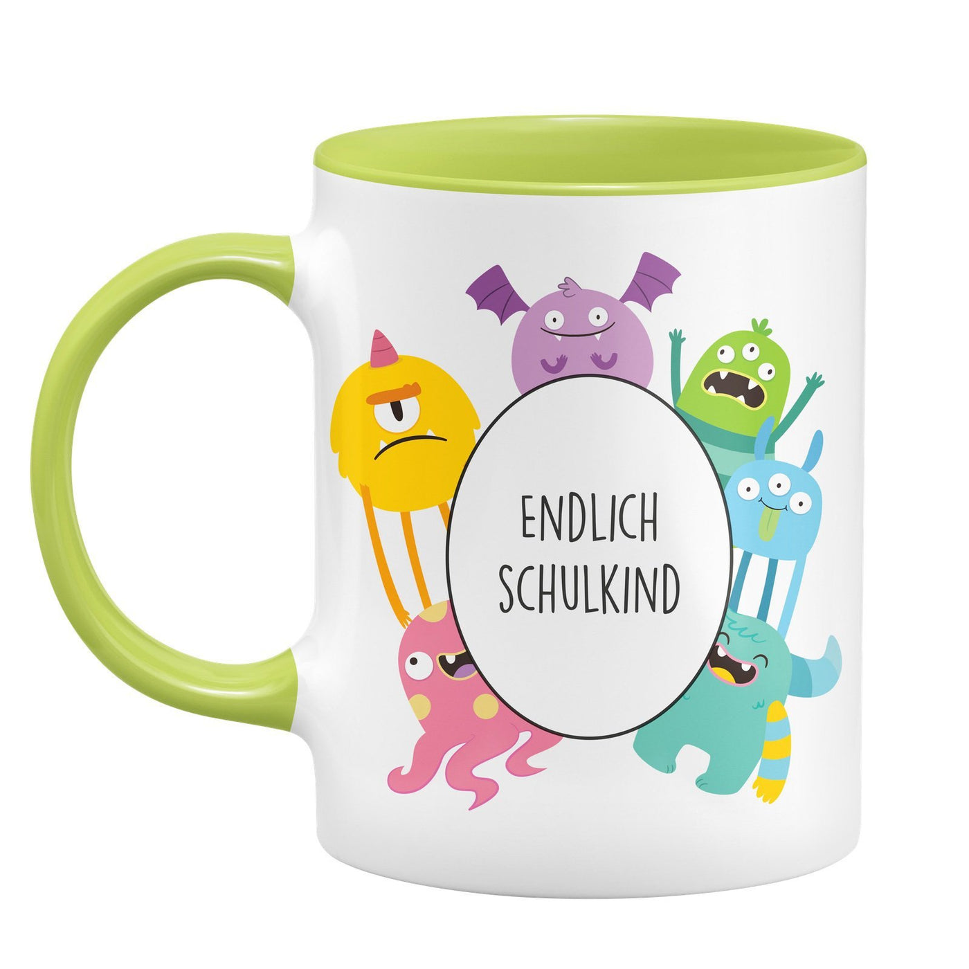 Bild: Monster Tasse - Endlich Schulkind Geschenkidee