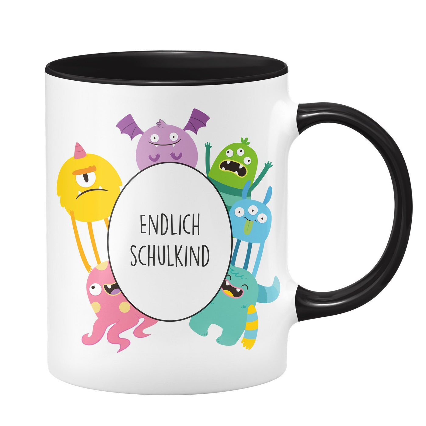 Bild: Monster Tasse - Endlich Schulkind Geschenkidee