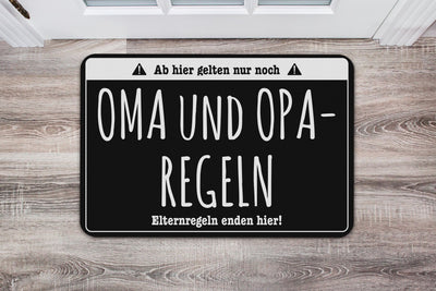 Bild: Fußmatte - Oma und Opa Regeln Geschenkidee