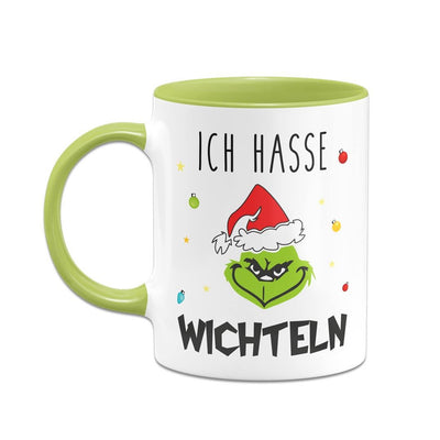 Bild: Tasse - Grinch - Ich hasse Wichteln (Gesicht) Geschenkidee