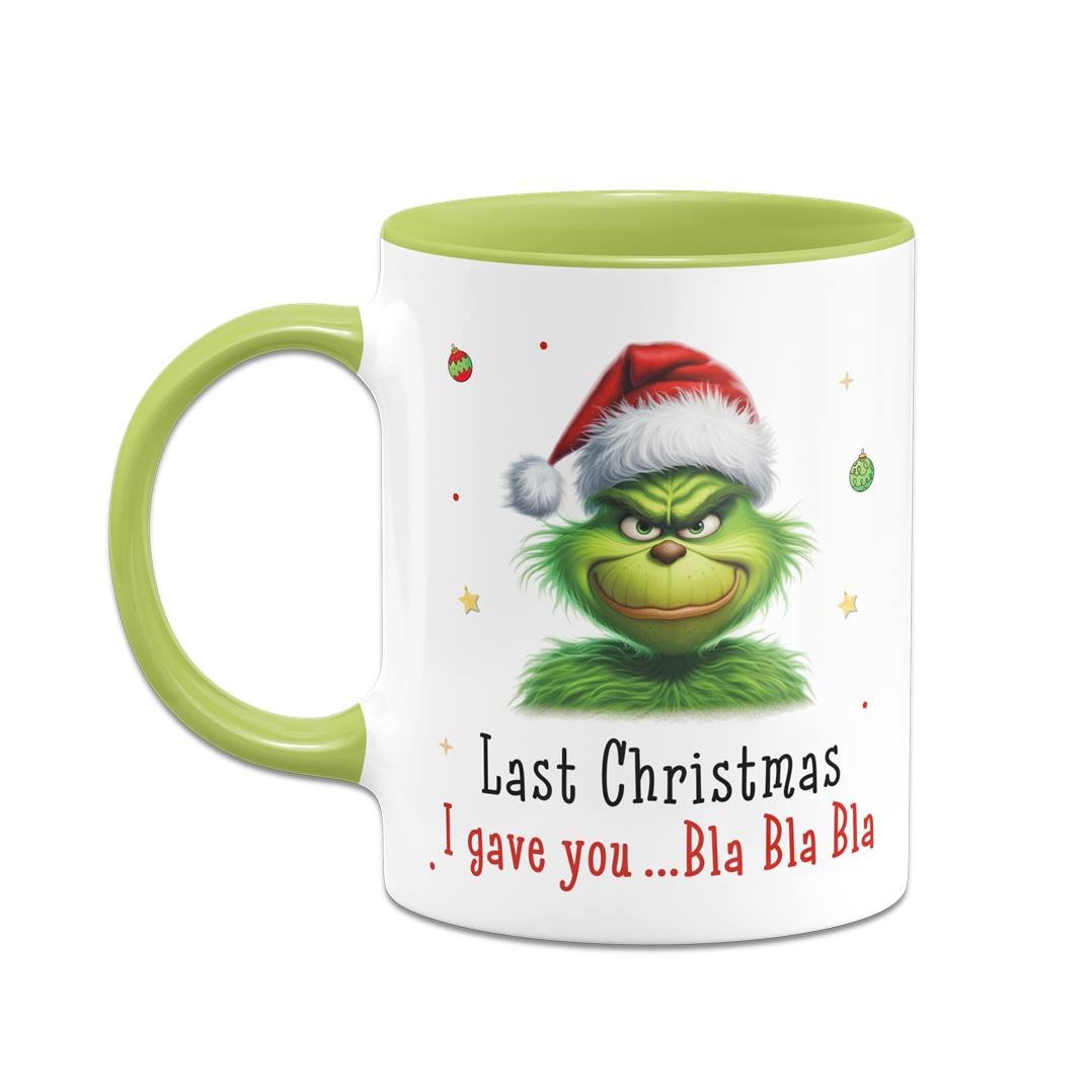 Bild: Tasse - Grinch - Last Christmas I gave you ... bla bla bla (CS) Geschenkidee