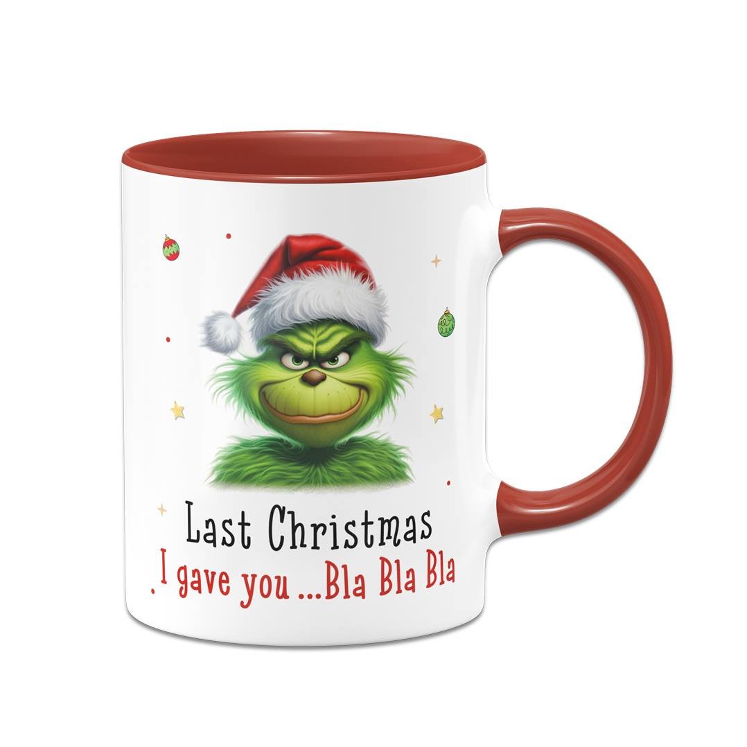 Bild: Tasse - Grinch - Last Christmas I gave you ... bla bla bla (CS) Geschenkidee