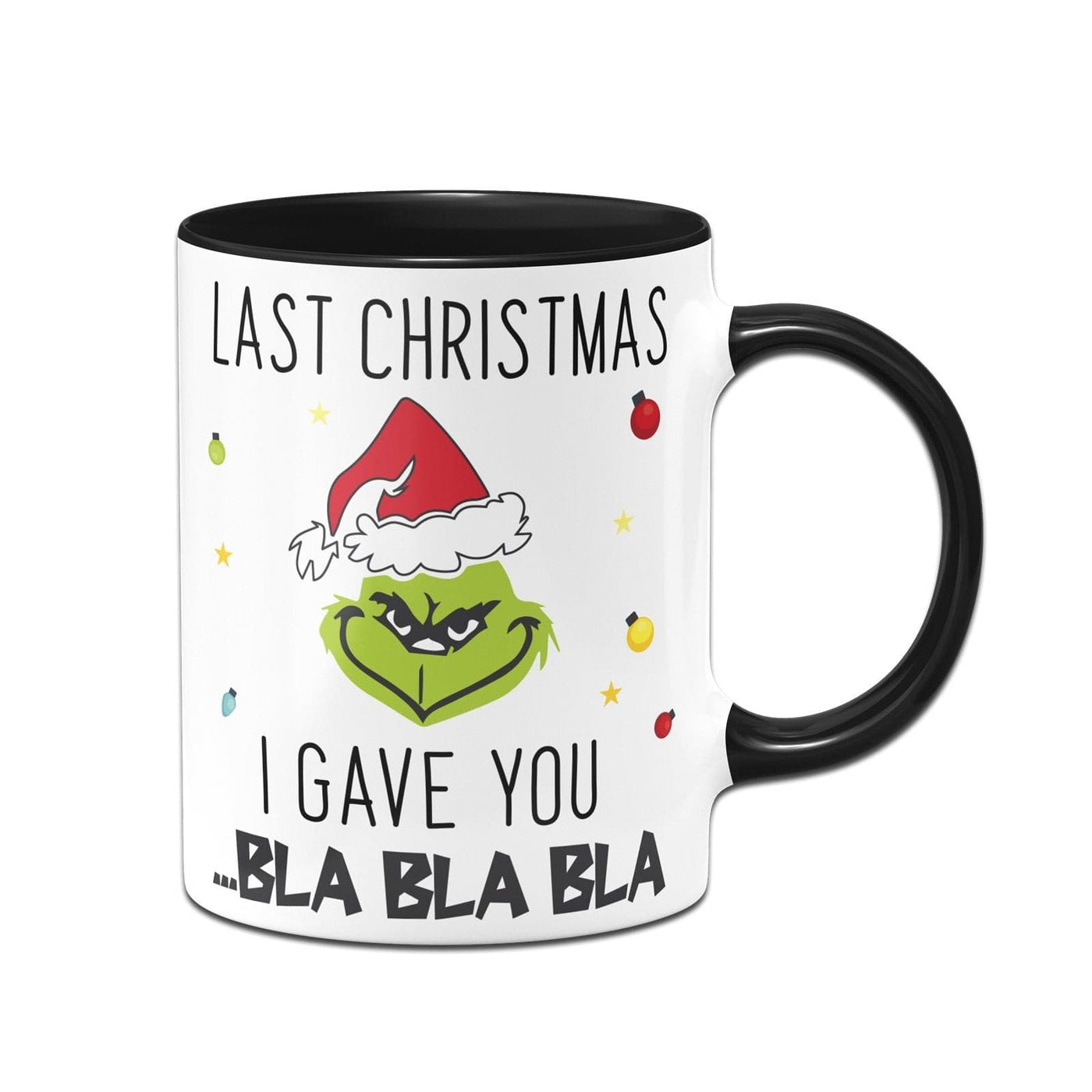 Bild: Tasse - Grinch - Last Christmas I gave you ...bla bla bla (Gesicht) Geschenkidee