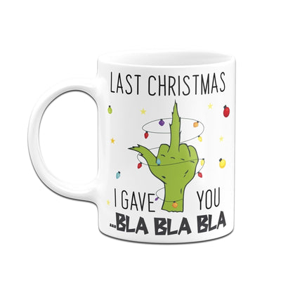 Bild: Tasse - Grinch - Last Christmas I gave you ...bla bla bla (Mittelfinger) Geschenkidee