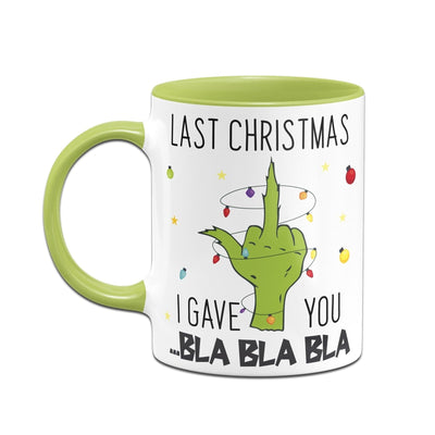 Bild: Tasse - Grinch - Last Christmas I gave you ...bla bla bla (Mittelfinger) Geschenkidee