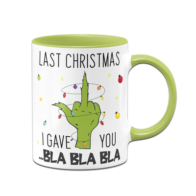 Bild: Tasse - Grinch - Last Christmas I gave you ...bla bla bla (Mittelfinger) Geschenkidee