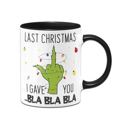 Bild: Tasse - Grinch - Last Christmas I gave you ...bla bla bla (Mittelfinger) Geschenkidee