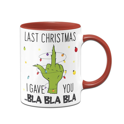 Bild: Tasse - Grinch - Last Christmas I gave you ...bla bla bla (Mittelfinger) Geschenkidee