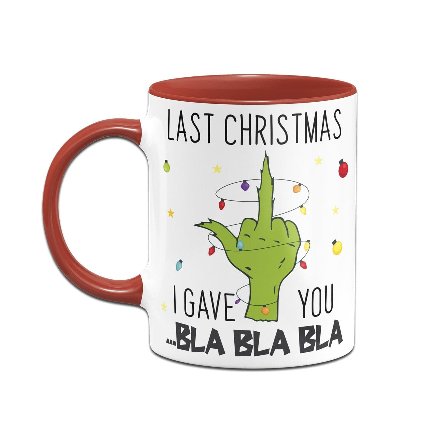 Bild: Tasse - Grinch - Last Christmas I gave you ...bla bla bla (Mittelfinger) Geschenkidee