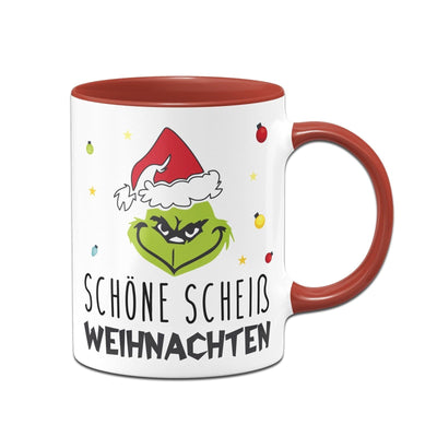 Bild: Tasse - Grinch - Schöne scheiß Weihnachten (Gesicht) Geschenkidee