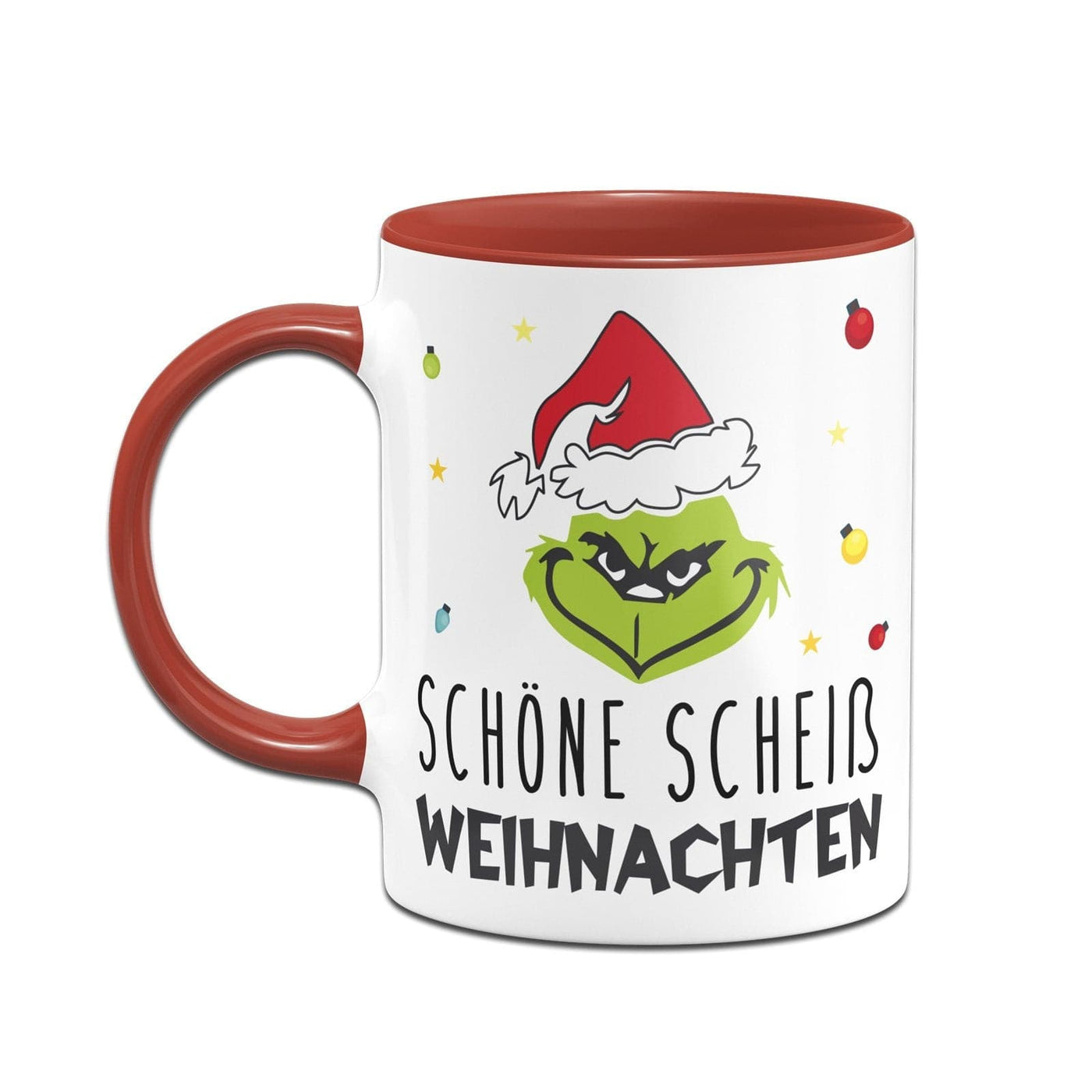 Bild: Tasse - Grinch - Schöne scheiß Weihnachten (Gesicht) Geschenkidee