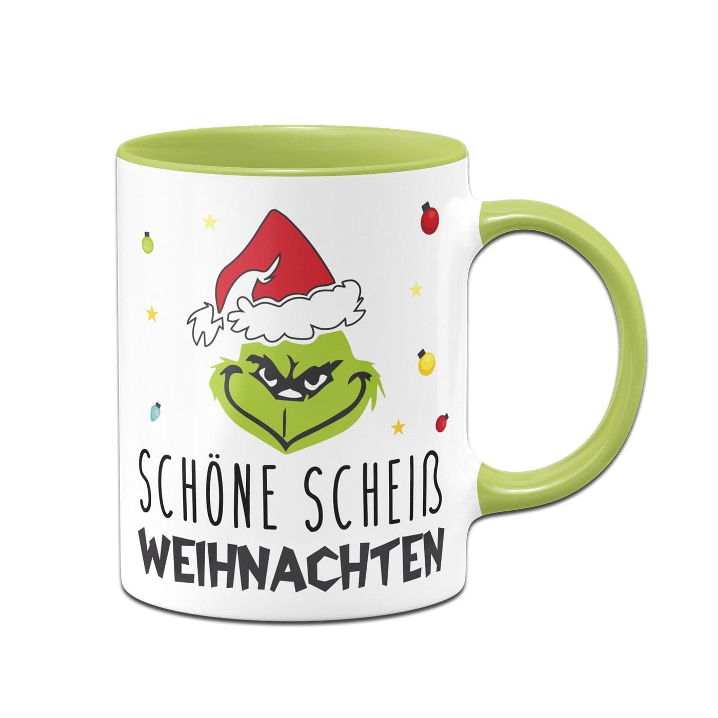 Bild: Tasse - Grinch - Schöne scheiß Weihnachten (Gesicht) Geschenkidee