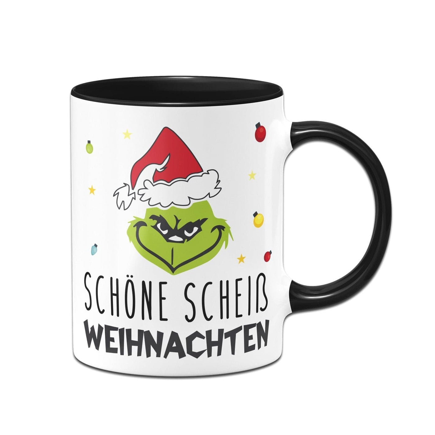 Bild: Tasse - Grinch - Schöne scheiß Weihnachten (Gesicht) Geschenkidee