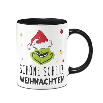 Bild: Tasse - Grinch - Schöne scheiß Weihnachten (Gesicht) Geschenkidee