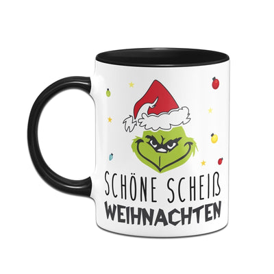 Bild: Tasse - Grinch - Schöne scheiß Weihnachten (Gesicht) Geschenkidee