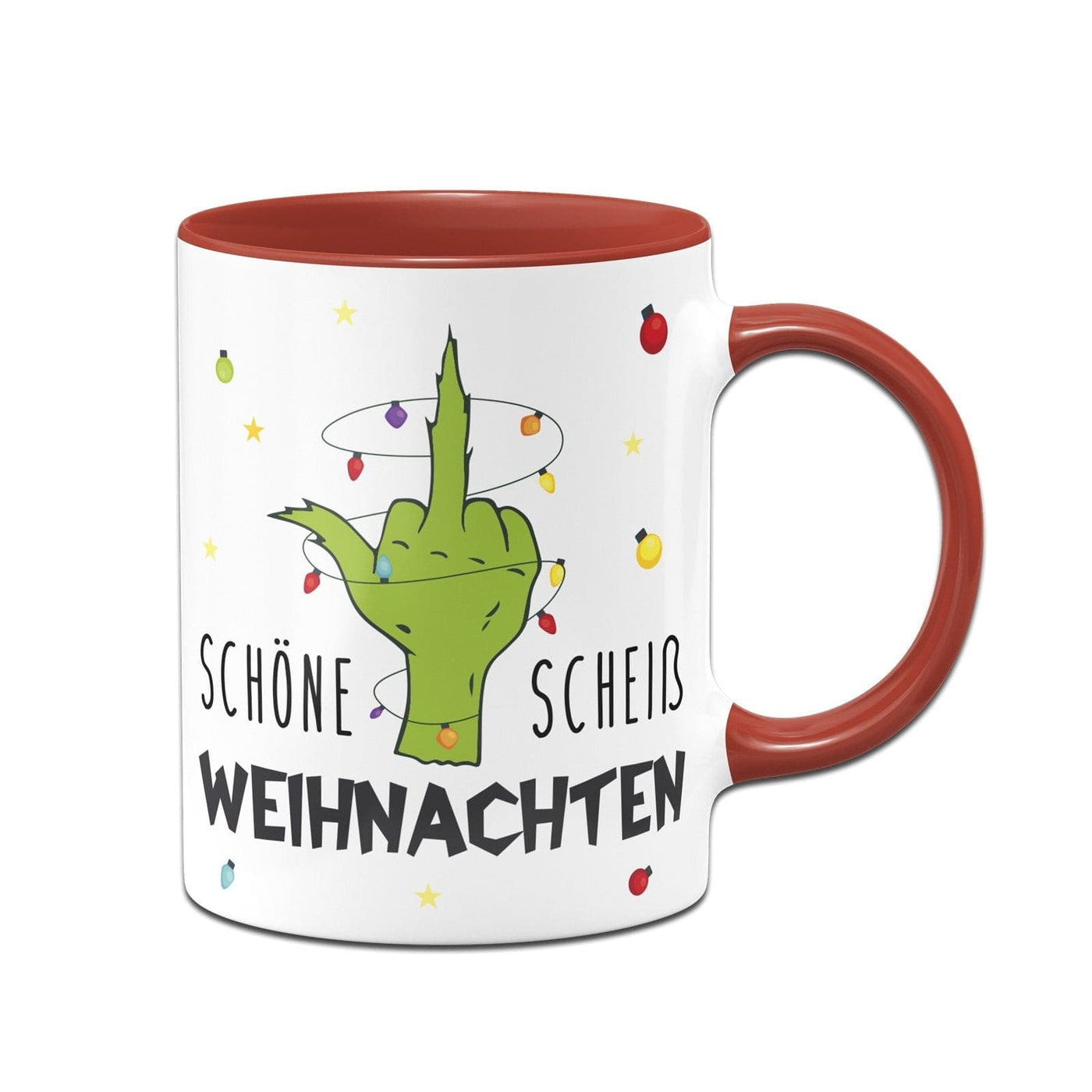 Bild: Tasse - Grinch - Schöne scheiß Weihnachten (Mittelfinger) Geschenkidee