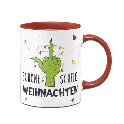 Bild: Tasse - Grinch - Schöne scheiß Weihnachten (Mittelfinger) Geschenkidee