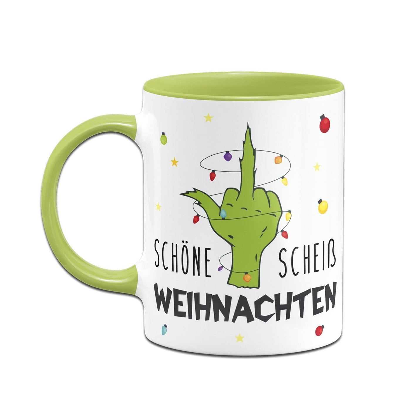 Bild: Tasse - Grinch - Schöne scheiß Weihnachten (Mittelfinger) Geschenkidee