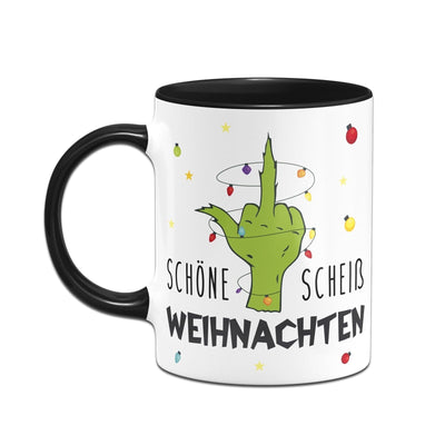 Bild: Tasse - Grinch - Schöne scheiß Weihnachten (Mittelfinger) Geschenkidee