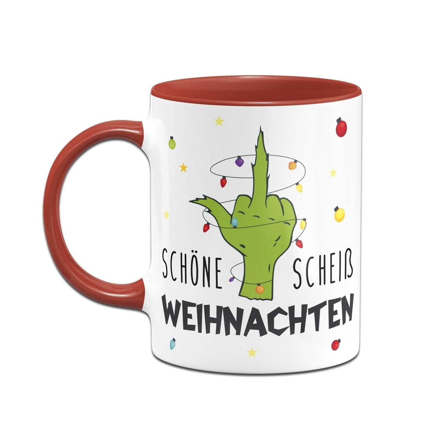 Bild: Tasse - Grinch - Schöne scheiß Weihnachten (Mittelfinger) Geschenkidee