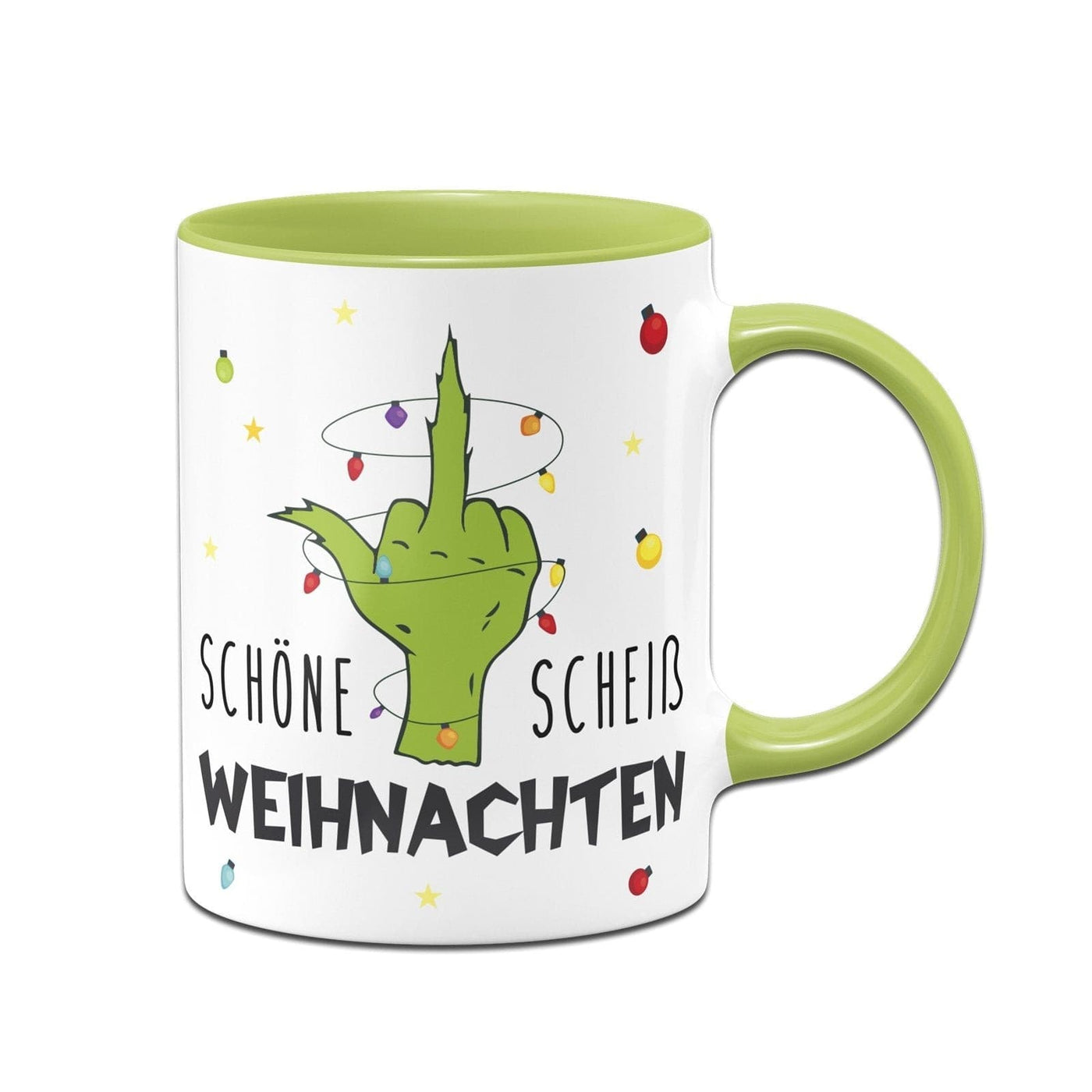 Bild: Tasse - Grinch - Schöne scheiß Weihnachten (Mittelfinger) Geschenkidee