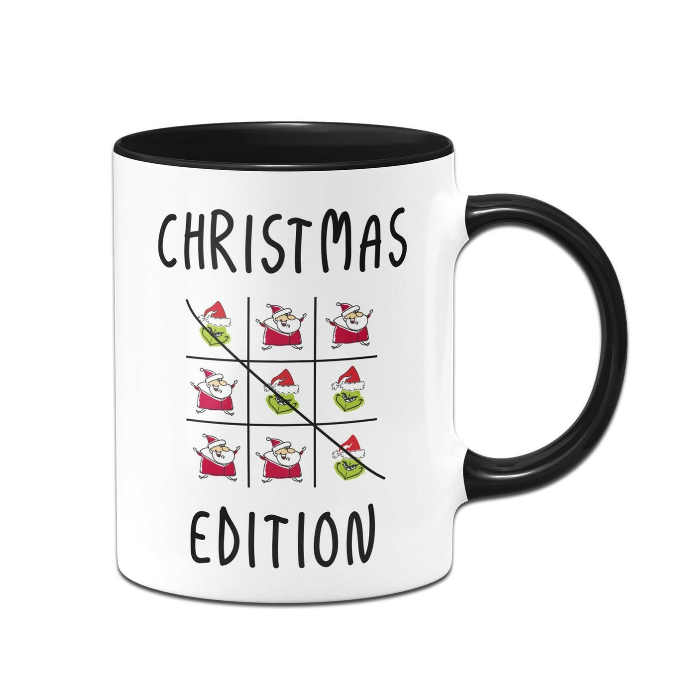 Bild: Tasse - Grinch - Tic-Tac-Toe - Christmas Edition Geschenkidee