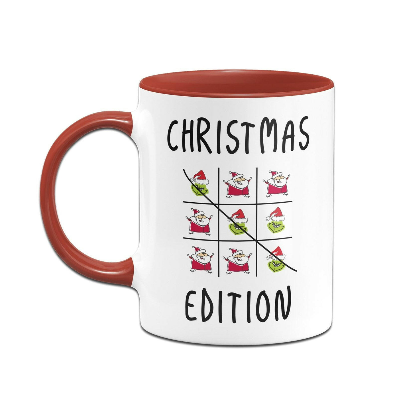 Bild: Tasse - Grinch - Tic-Tac-Toe - Christmas Edition Geschenkidee