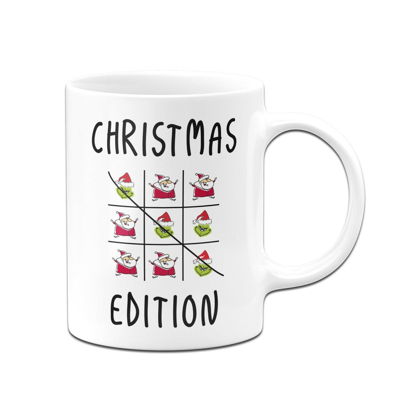 Bild: Tasse - Grinch - Tic-Tac-Toe - Christmas Edition Geschenkidee